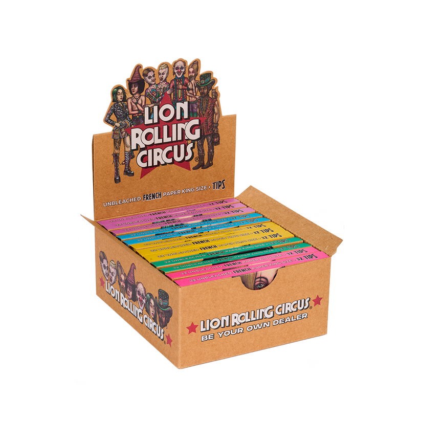 Natural Unbleached King Size + Tips | 24 Booklets x 33 leaves + 50 Tips