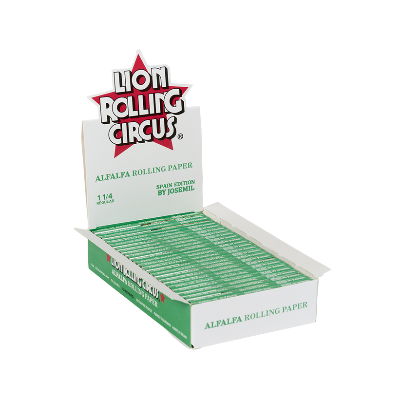 1 1/4 Alfalfa Rolling Papers | 25 booklets x 50 leaves per booklet