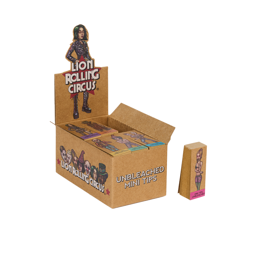 Unbleached Filter Tips | 24 Blocks of 50 mini tips each box
