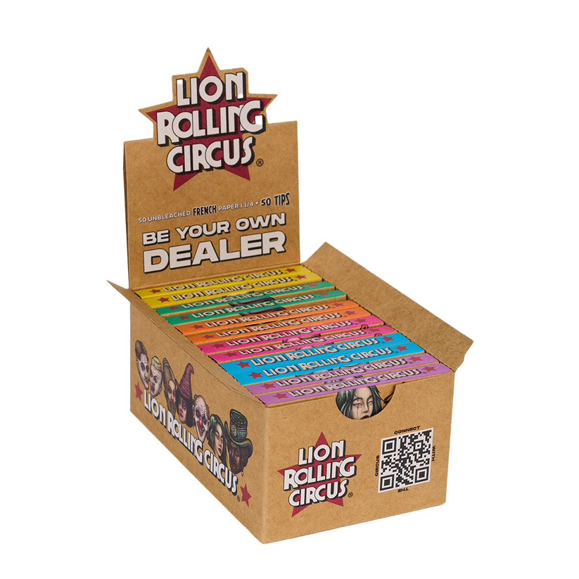 Natural Unbleached Regular 1.25 + Tips | 24 Booklets x 50 leaves + 50 Tips